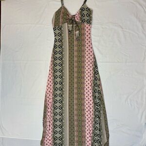 J For Justify Pink & Olive Soft Bodycon Maxi Dress- S